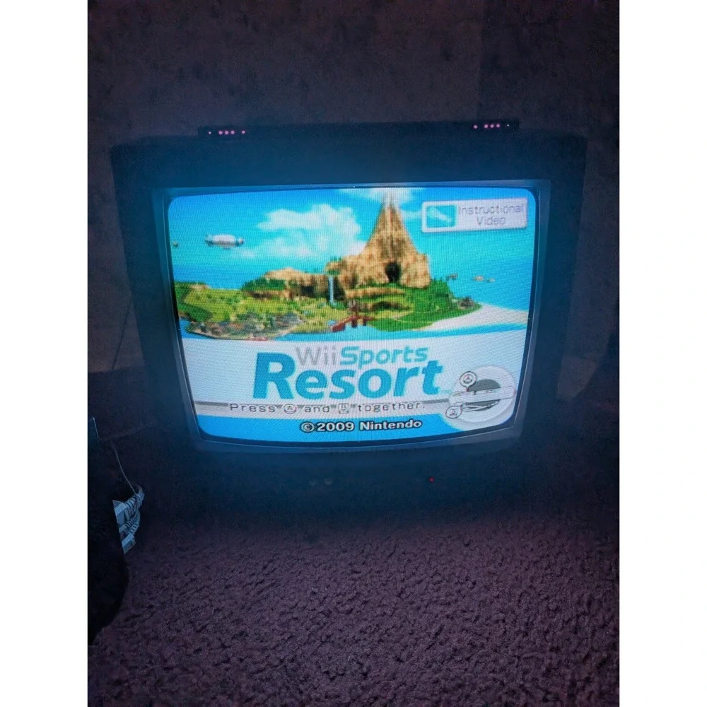 Nintendo Wii RVL-101 Black Video Game Console W/ Controllers & Cords WORKS